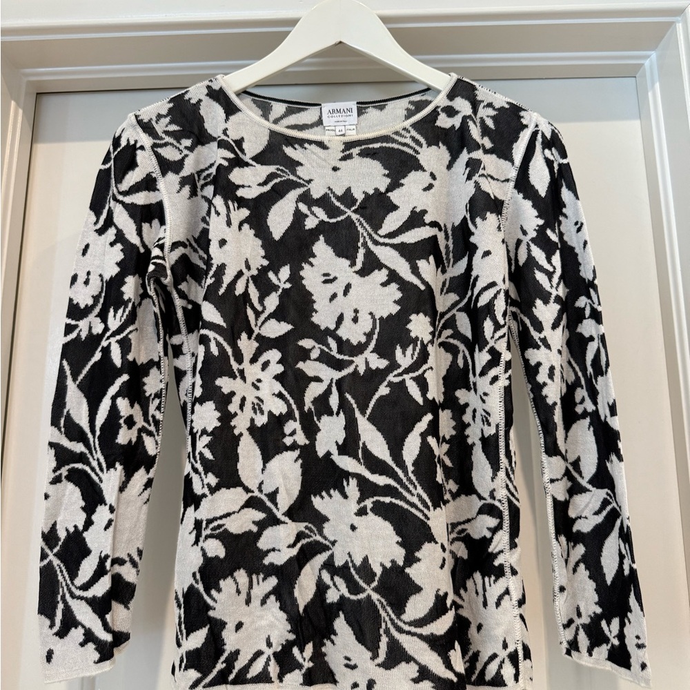 Armani Collezioni Monochrome Knit Top
